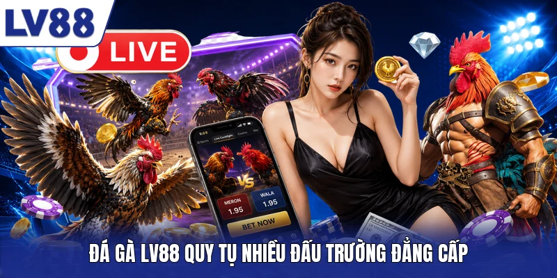 Đá gà LV88 quy tụ nhiều đấu trường đẳng cấp